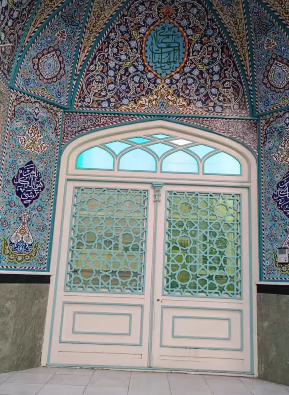 درب دو لنگه گره چینی شده فلزی (ارسالی تهران)